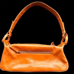 Derek Alexander Orange Leather Shoulder Bag